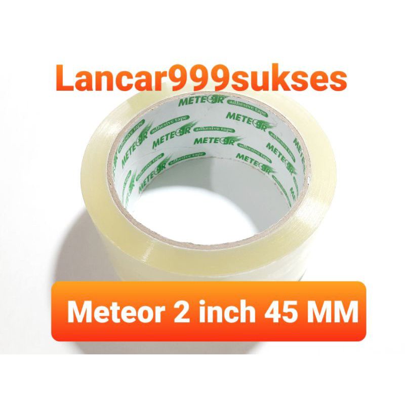 

Lakban bening 2 inch meteor hijau 80 Yard best quality