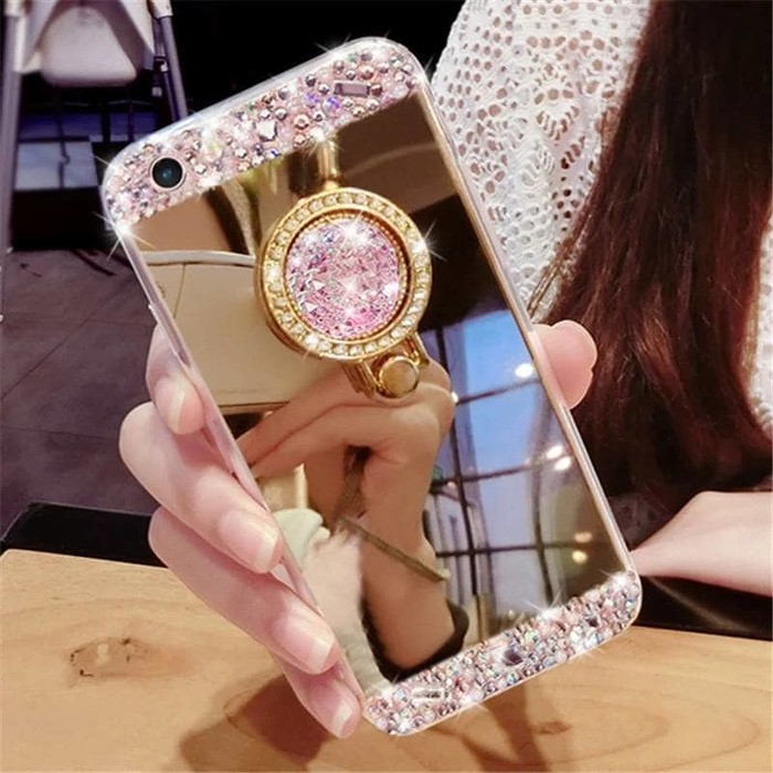 Softcase Diamond Crystal Mirror Cover Case Casing HP Vivo Y55 Y55s