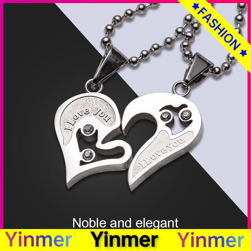 COD✨ 2PCS/set Magnet Kalung Couple Kerah Love Kalung Pasangan Pelukan Choker Liontin Necklace Persahabatan Liontin-Yinmer