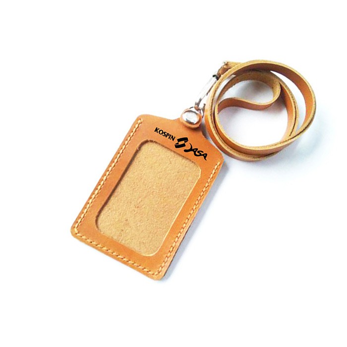 

Name Tag Kulit Asli Model SImple Logo Kospin Jasa - Tempat Id Card