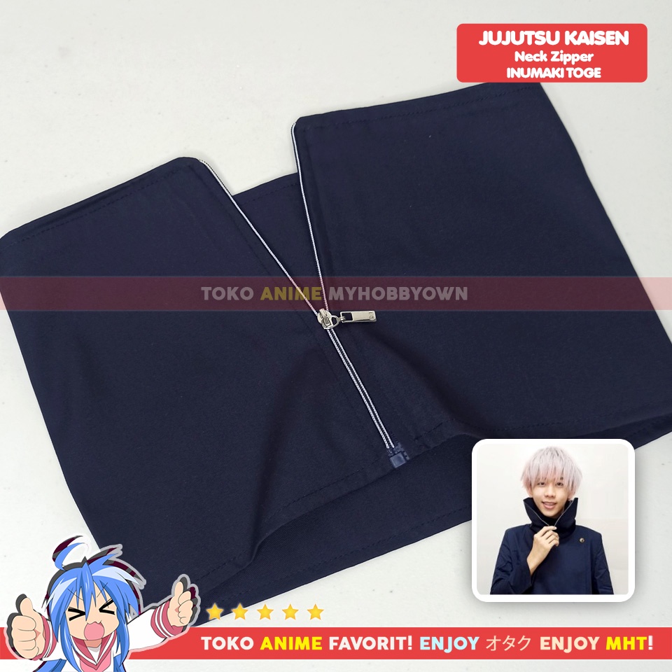 Blazer Jaket Anime Gakuran Jujutsu Kaisen Inumaki Toge With Neck Zipper Cosplay