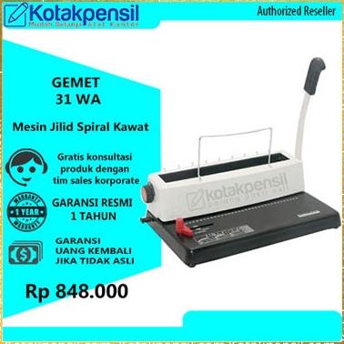 

Mesin Jilid Spiral Kawat GEMET 31 WA (A4, 3:1)