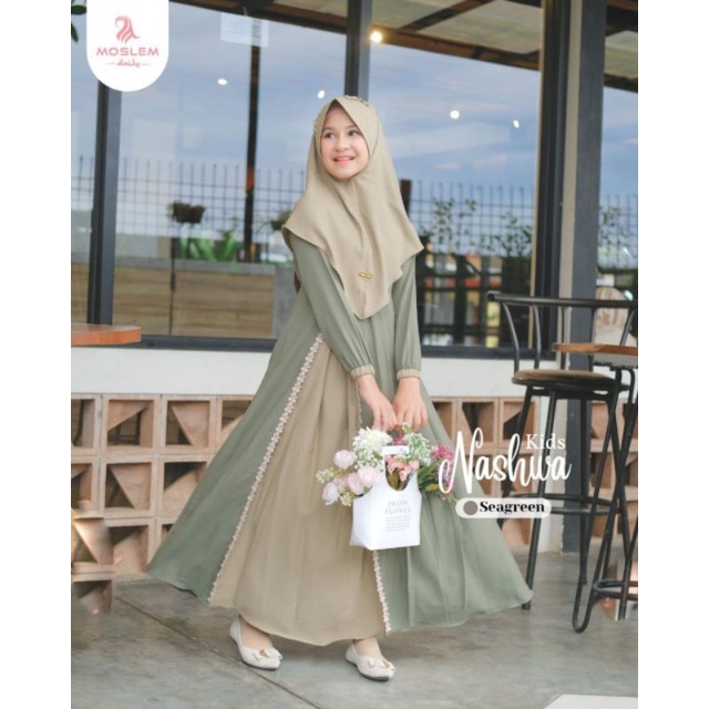 Ready Set Gamis NASHWA Kids by Moslem Daily