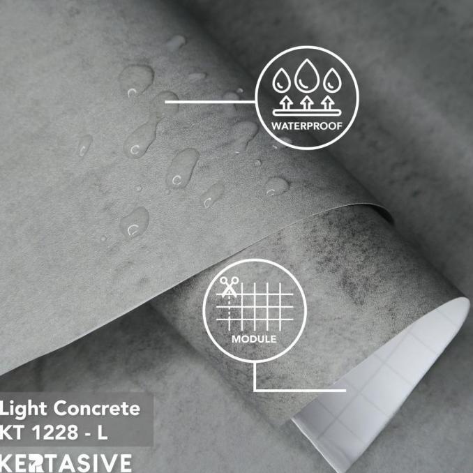 

Kertasive Concrete Series Decosheet Sticker PVC Interior Film Murah