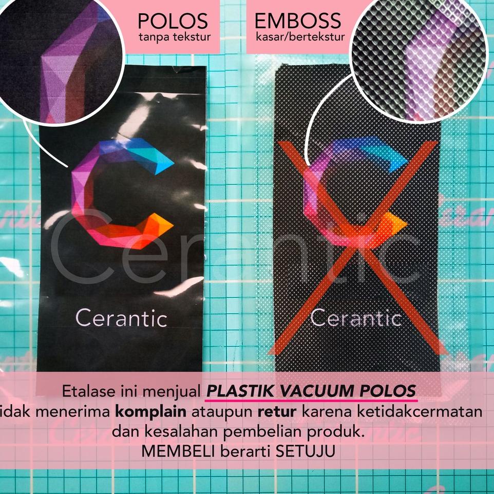 

た Plastik Vacuum POLOS 17x25 / Plastic Vacum Bag 17 x 25 cm isi 100 ヅ