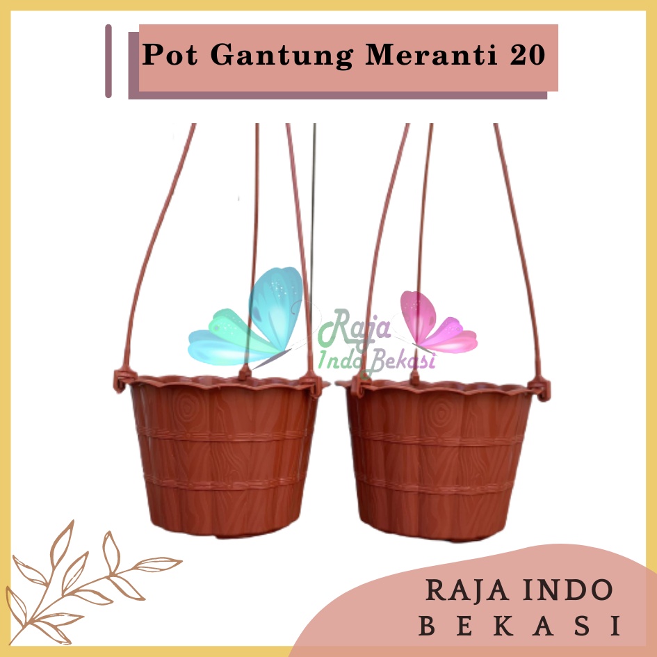 Pot Gantung Meranti 20 Merah Bata Merah Coklat Terracota Terracotta Pot Bunga Gantung Motif Gentong Mirip Country Murah Termasuk Tali Pot Bunga Gantung Murah Grosir Unik Plastik Putih