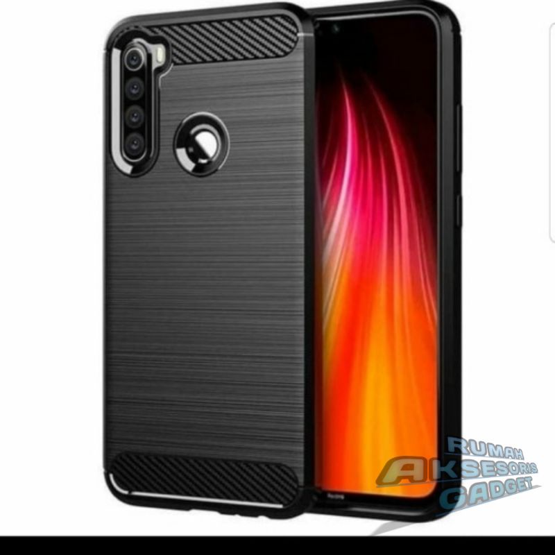 SOFTCASE REDMI NOTE 7 IP XS MAX SLIM BLACK FIT CARBON IPAKY