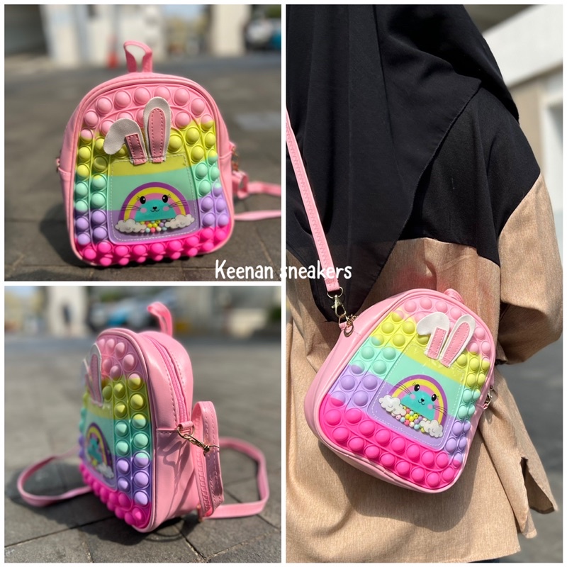 Tas slempang pop it rabbit tas anak tas sekolah