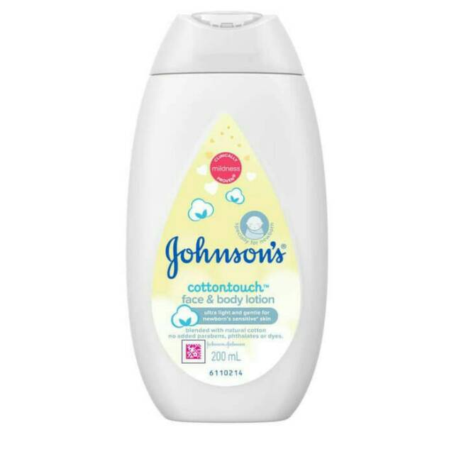 Johnson's body lotion cotton touch lotion muka dan badan bayi