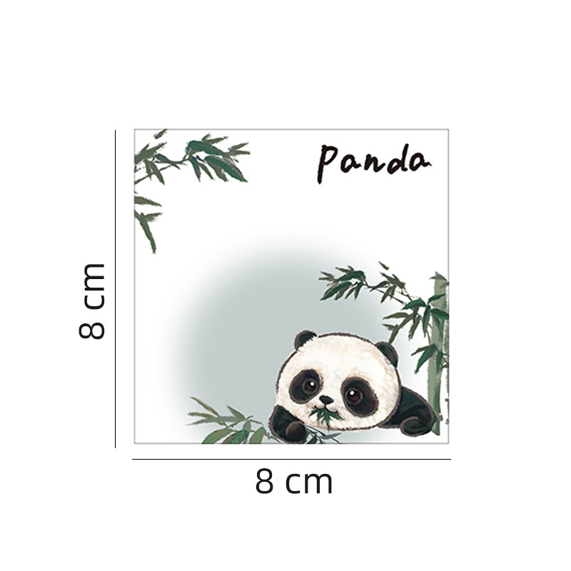 50 Lembar Sticky Notes Mini Portable Motif Panda Untuk Pelajar