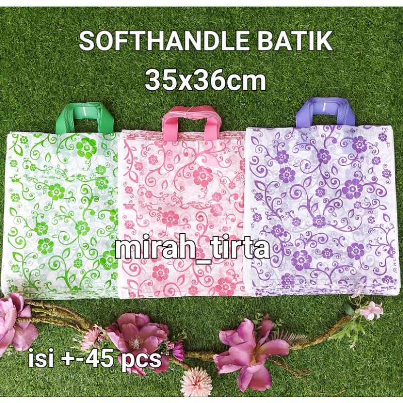 ❤BATIK❤ 35X36CM KANTONG SH SOFT HANDLE BATIK. KANTONG KRESEK BATIK. KANTONG PLASTIK MOTIF BATIK . KR