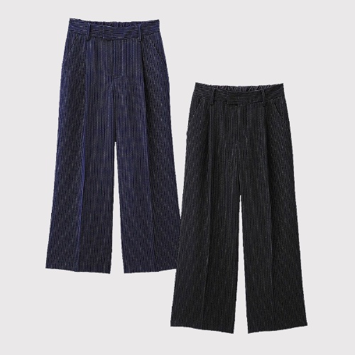 GU Kulot Widecrop Stripe Pants