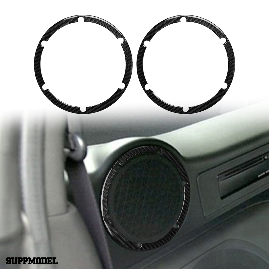 Smodel 2 Pcs Sticker Dekorasi Stir Mobil Nissan 06-09 / 350z Bahan Serat Karbon Anti Air