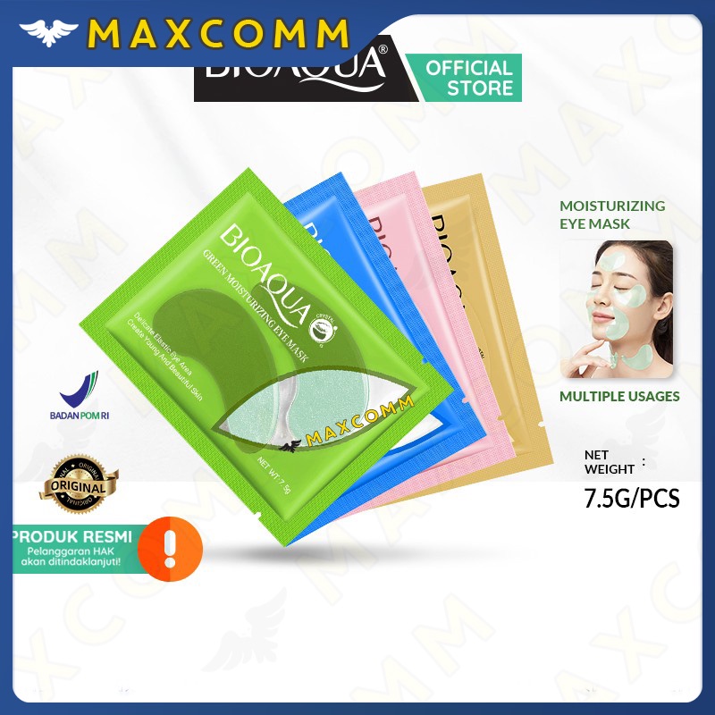 【BPOM】BIOAQUA eye mask Moisturizing masker mata 7.5g - Blue eyemask 1p