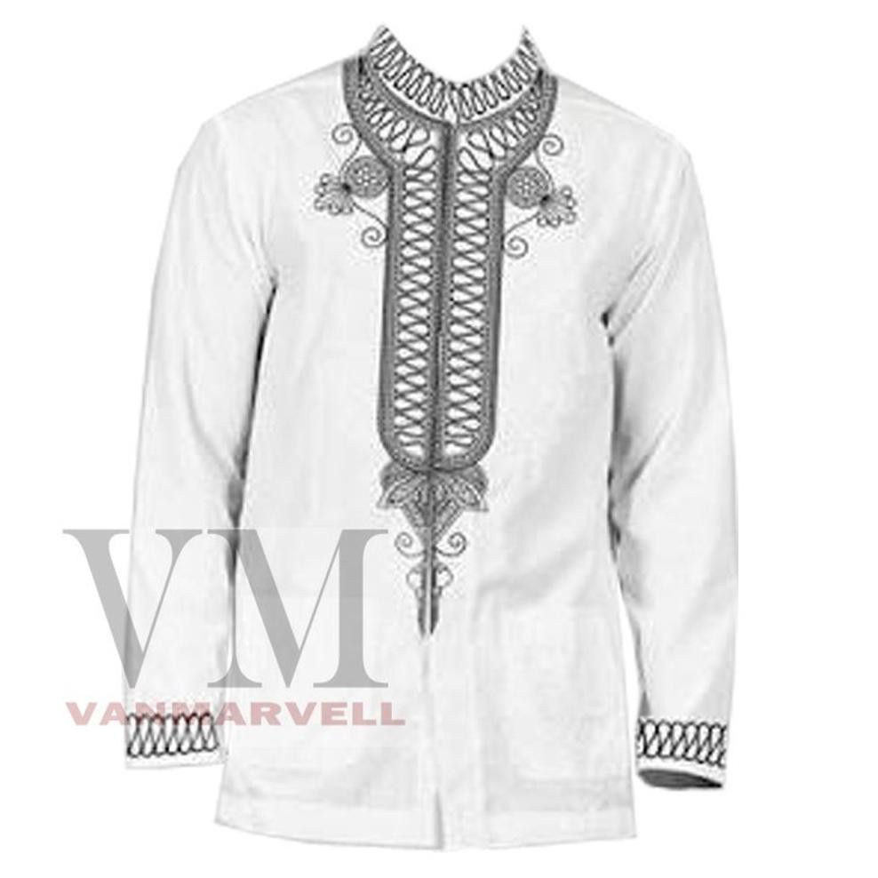 Termurah Vm Kemeja Koko Muslim Black Panther Motif Bordir - Baju Koko Muslim Hitam