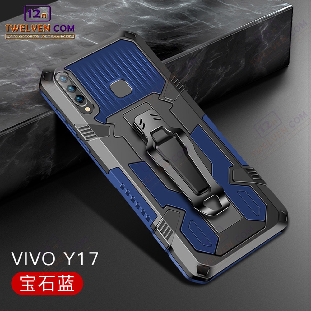 Case Shockproof Vivo Y12 Armor Hardcase Stand Clip