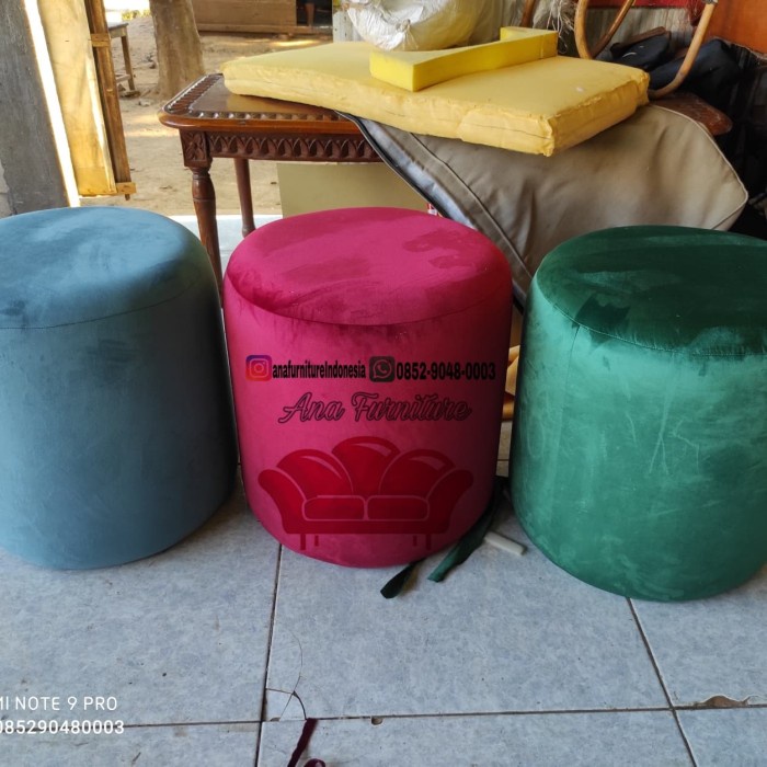 stool/round pouf/kursi busa/ottoman pouf/kursi teras / ottoman