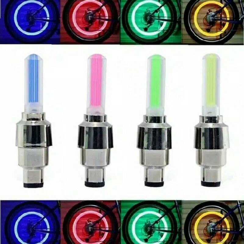 Tutup Pentil LED Ban Motor Mobil Sepeda Bike Car Tyre Neon Wheel LED