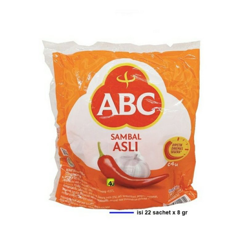 Sambal ABC asli sachet 8gr x 22 gr