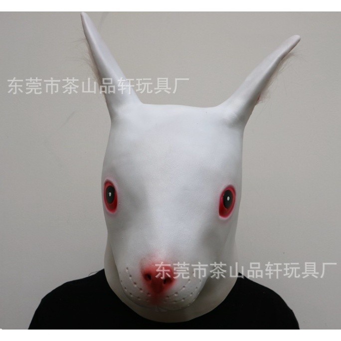 TOL-65 topeng latex full head kepala kelinci bunny mask halloween