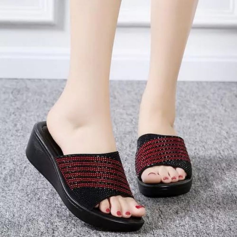 sandal wedges wanita sandal wanita pesta hak tinggi