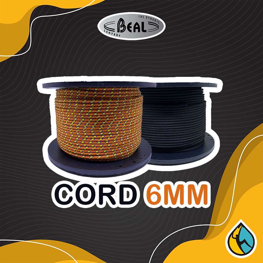 Beal Cord 6 mm tali prusik Paracord panjat tebing safety rescue