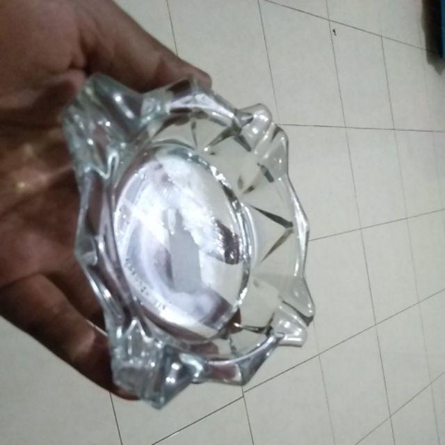 Asbak Kaca Murah Tebal Berkualitas / Asbak Unik / Asbak Beling Motif Segi / Asbak Portable