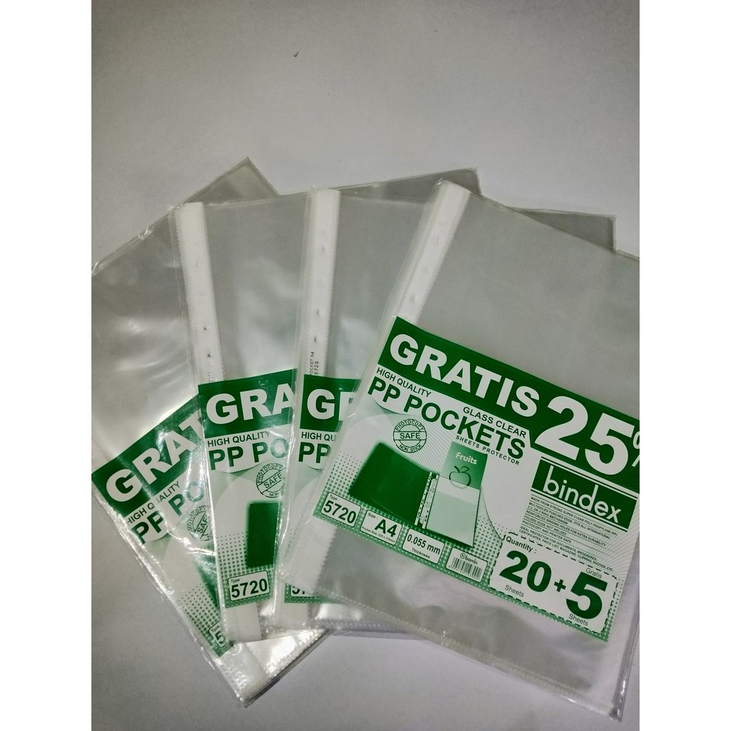 

Pp pocket A4 bambi 5720 / sheet protector / bindex / plastik file / sekat kertas