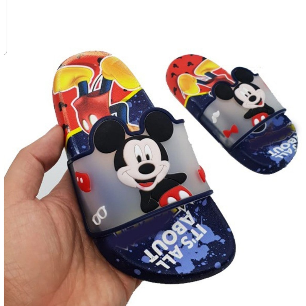 Sandal Anak Laki-laki FlipFlop Karakter Kartun Cute Mickey Size 26-30