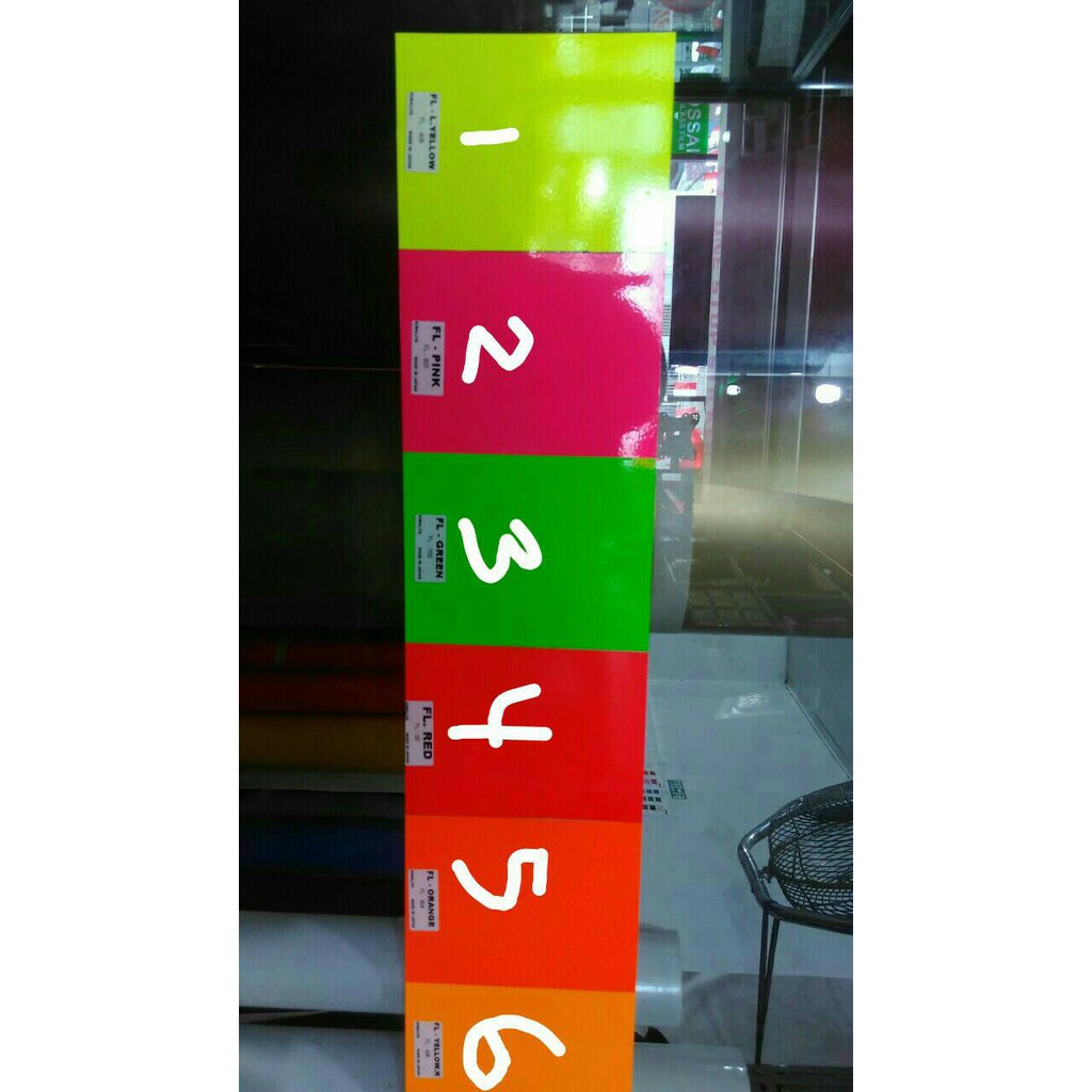 

Sticker Kiwalite Fluorescent (Stabilo) Mobil/Motor Lebar 100 Cm