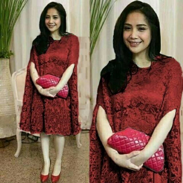 Dress brukat kaftan Nagita