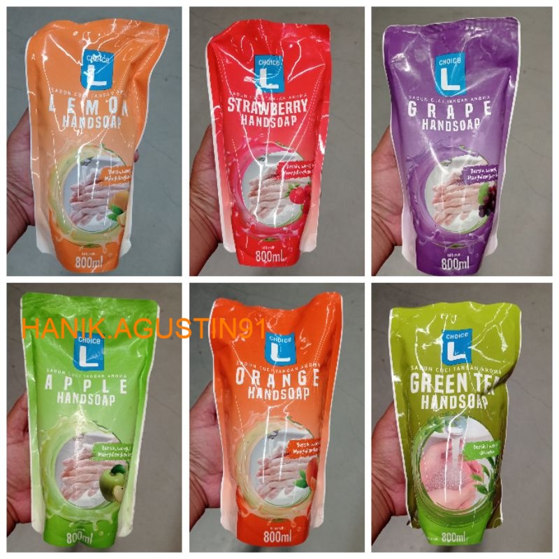 Choice L Sabun Cuci Tangan Hand Soap Sabun Cuci Tangan Termurah Wangi Buah 800Ml