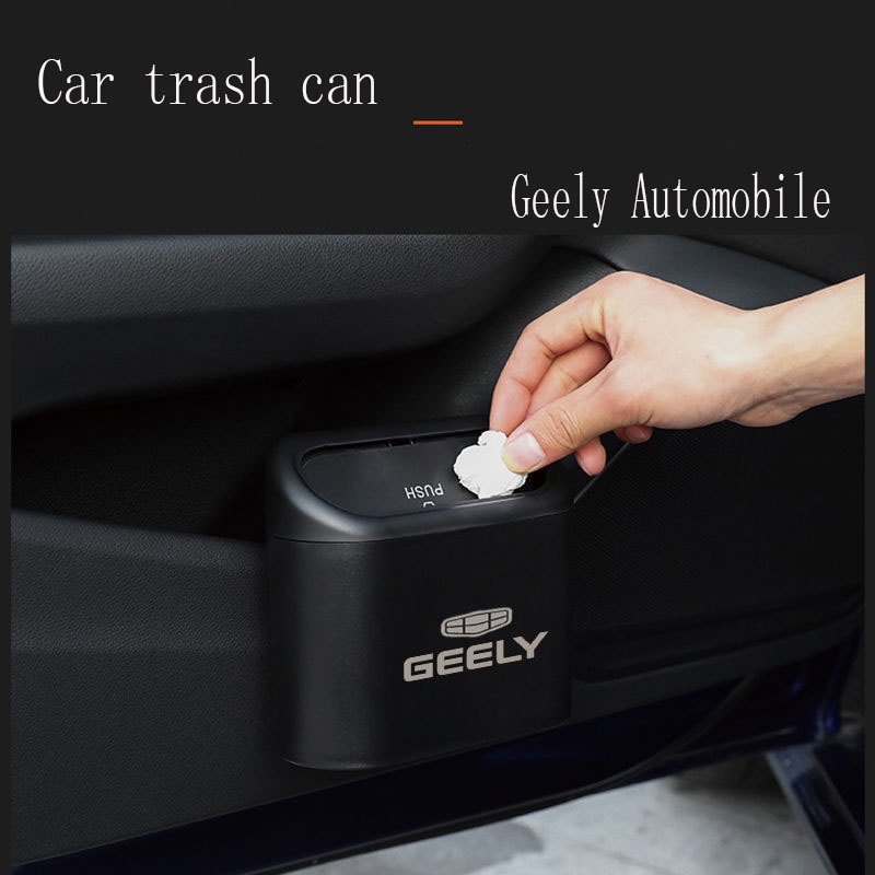 Tempat Sampah Mobil Gantung Kendaraan Sampah Debu Kotak Penyimpanan Kotak Hitam Abs Square Menekan Jenis Tempat Sampah Aksesoris Interior Mobil For Geely Coolray Azkarra Okavango