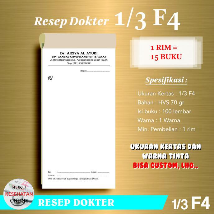 

RESEP DOKTER uk. 1/3 F4 (1 RIM) PROMO