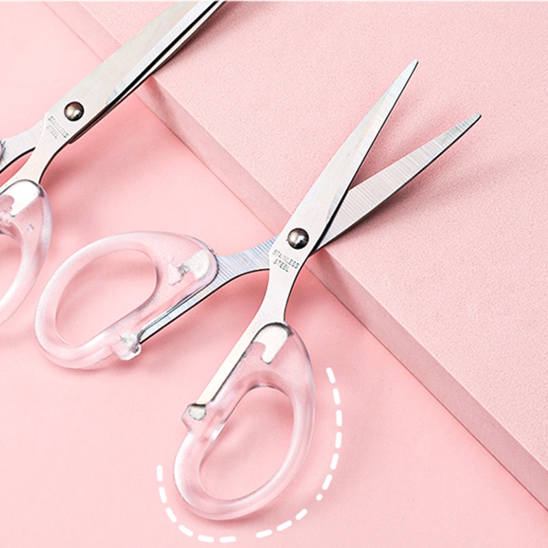 Simple Transparent Frosted Scissors Portable Office Scissors