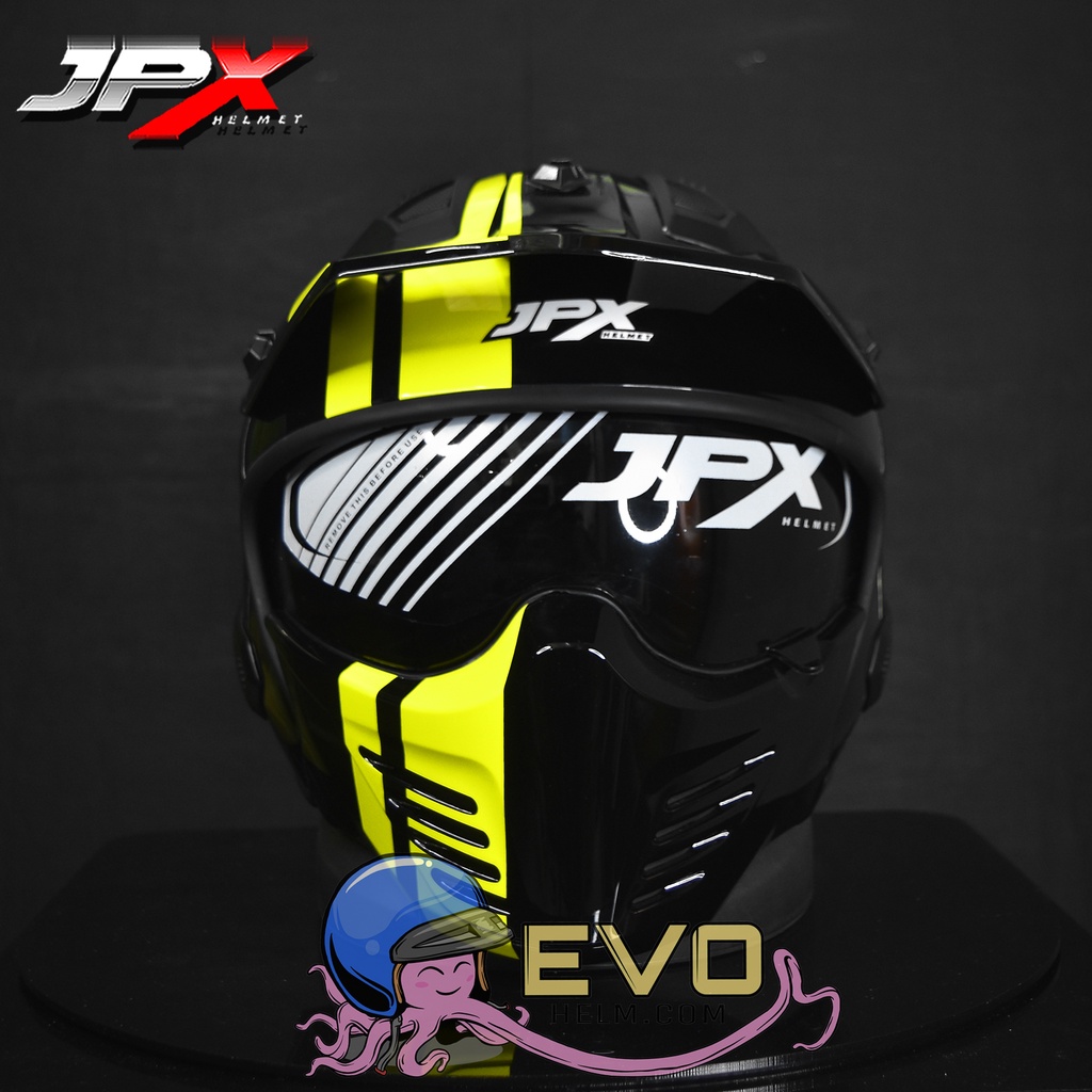 HELM JPX MX 726-R SOLID DOFF (ONGKIR TERMURAH 2KG)