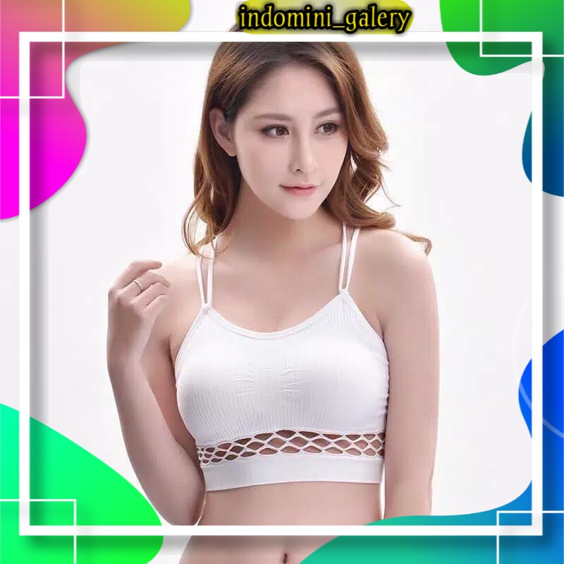BRA BH WANITA MODEL TALI SILANG POLOS - BRA SPORT - BRA YOGA/FITNESS- BH FASHION