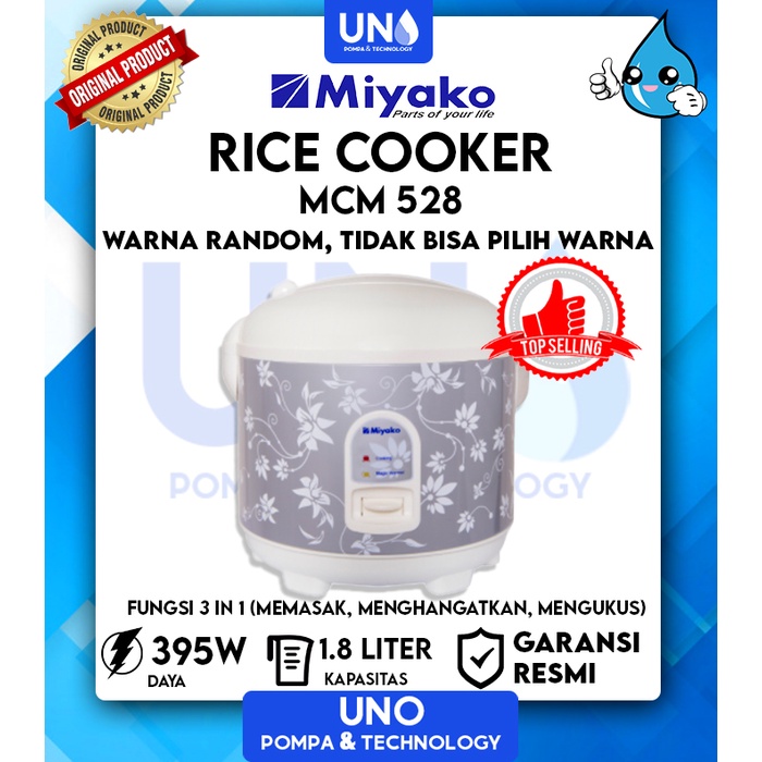 Miyako Magic Com Rice Cooker Penanak Nasi 1.8 Liter MCM-528 / MCM528 / MCM 528