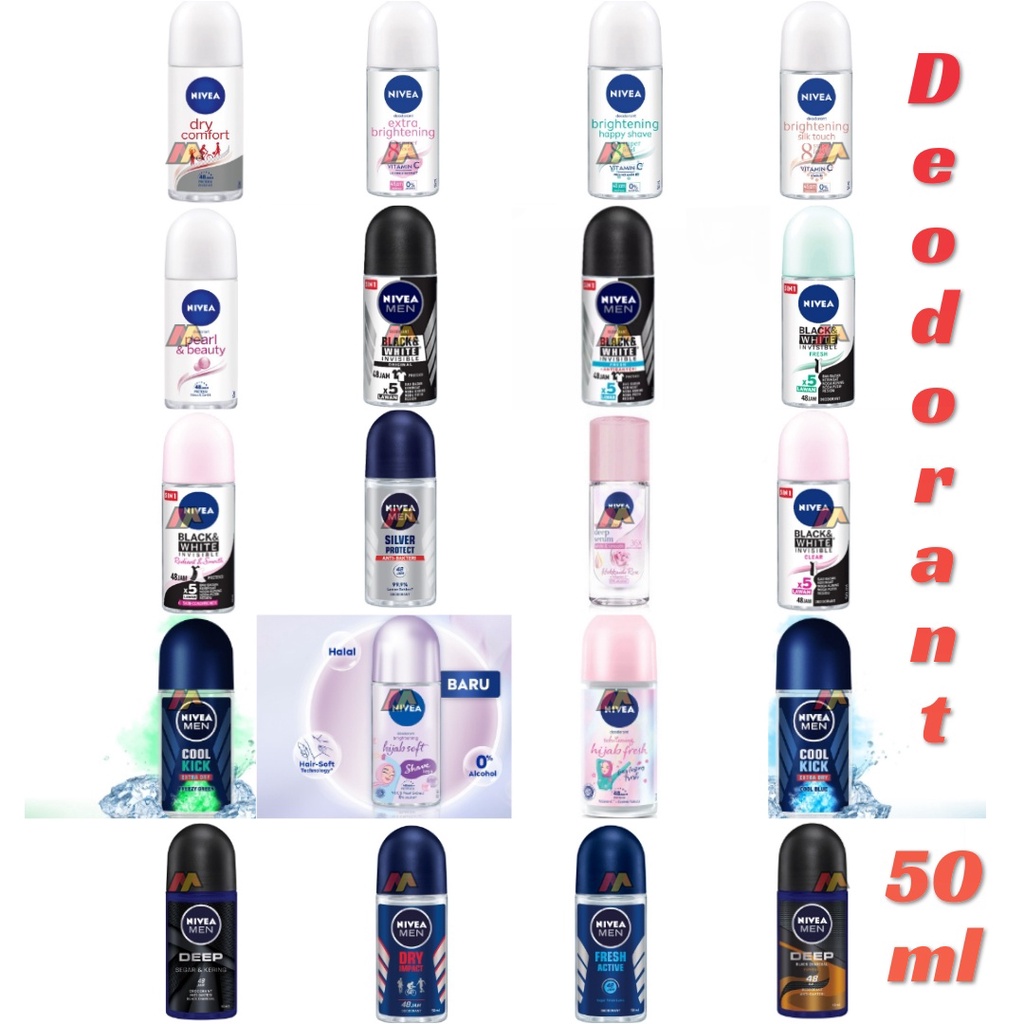 Nivea Deodorant Roll On 50ml Men | Female | Deep Serum