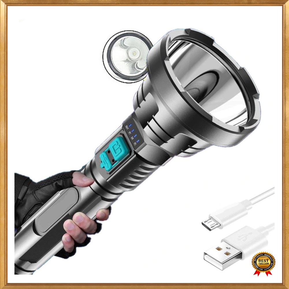 GS8 4000 Lumens Senter LED Flashlight Waterproof USB Rechargeable Cree XPE Pocketman DY-2027 Bl