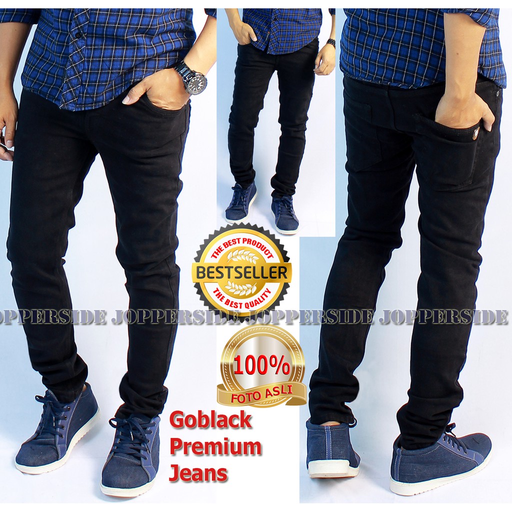 JOPPERSIDE GOBLACK CELANA PANJANG JEANS PRIA PREMIUM HITAM 