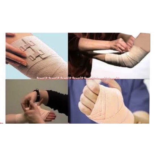 Tensocrepes 10cmx4.5m Pembalut Perban Elastis Perban Coklat untuk Keselo Patah Tulang Tenso Crepes Tensocrepe