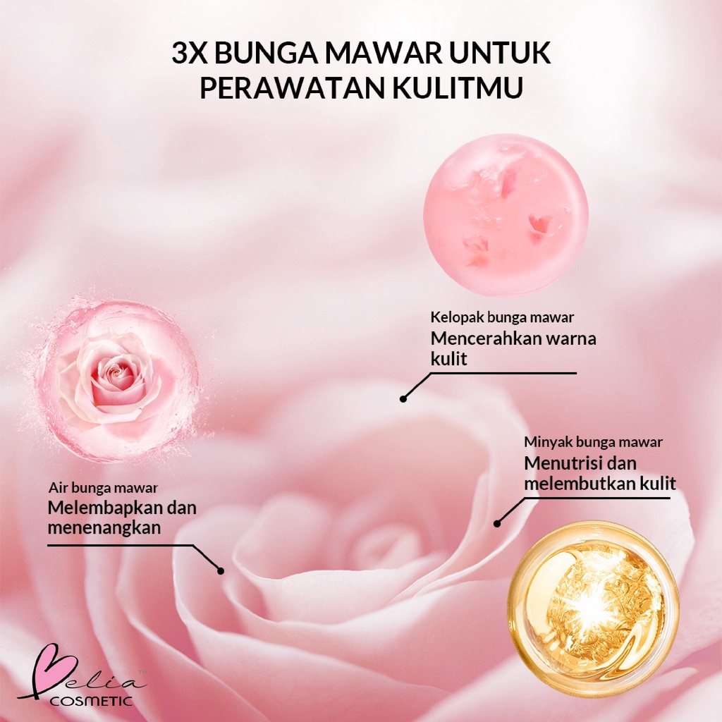 ❤ BELIA ❤ BIOAQUA Flower Series Rose Petals Toner 250ml | Rose Petal Mask 120g | Eye Mask 140g/80pcs | Masker Mata |Skincare mengandung essens kelopak mawar | BPOM