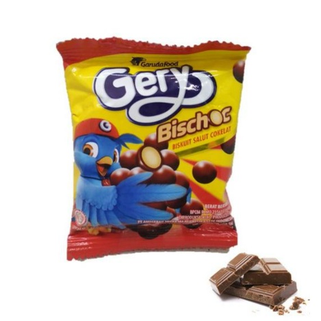 

GERY BISCHOC 7 GRAM ECERAN BISKUIT SALUUT SATUAN COKLAT SACHET SNACK COKELAT MAKANAN RINGAN SALUT CEMILAN ANAK GARUDA FOOD KUE WAFER