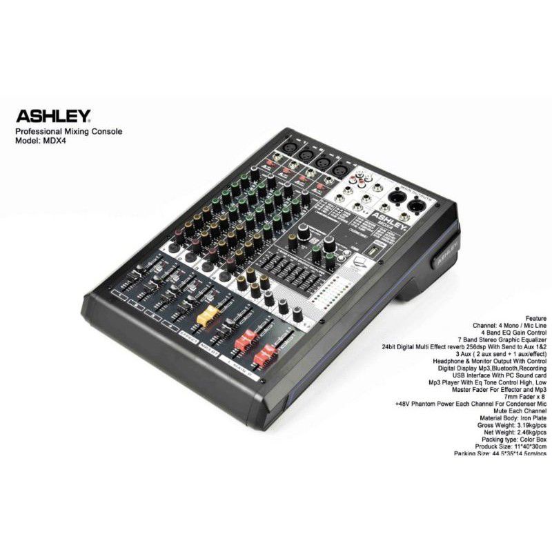 Mixer Audio 4 Channel Ashley MDX4 MDX-4 MDX 4 Original TERBAIK