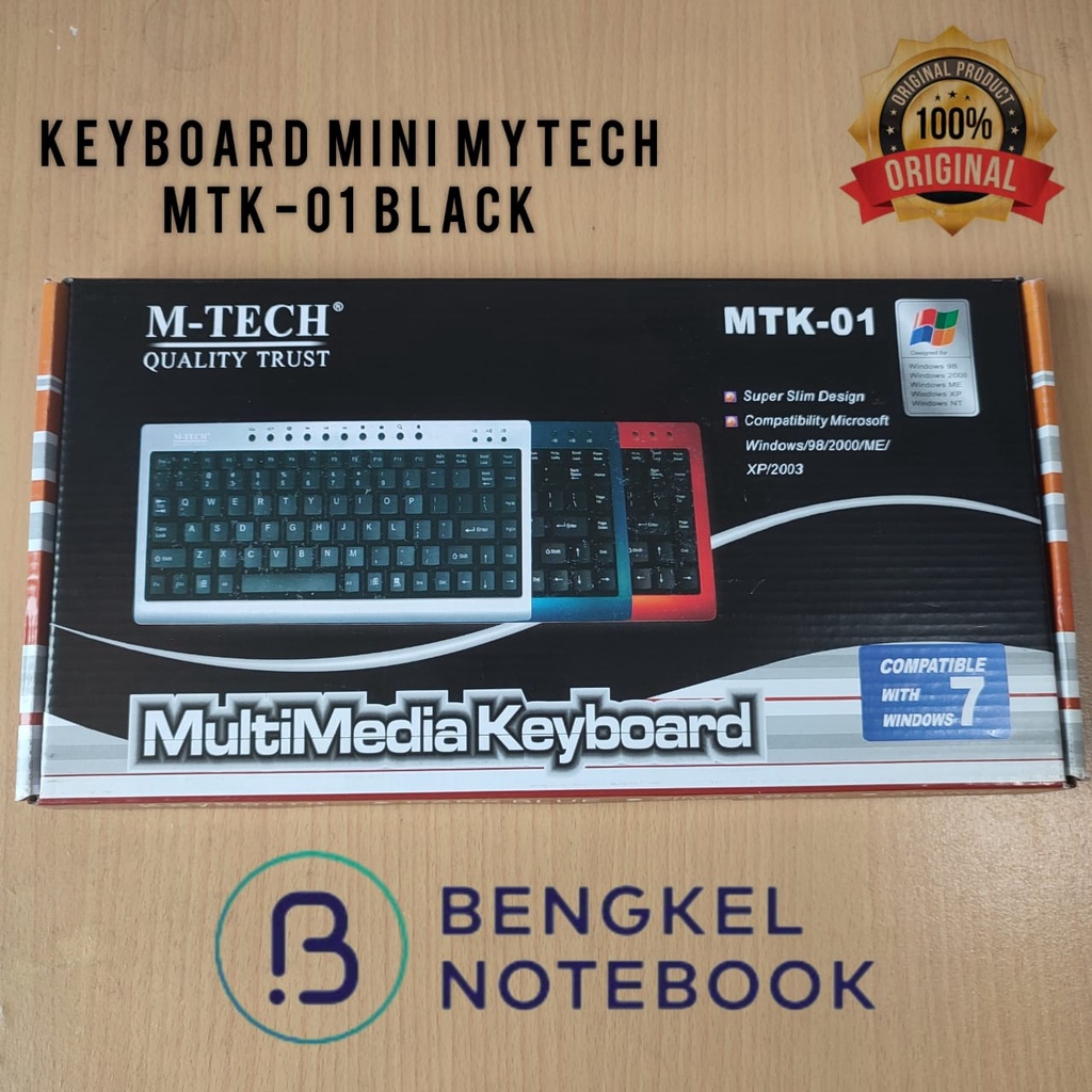 Keyboard PC USB Mini Komputer M-Tech Mtech MTK-01 Black