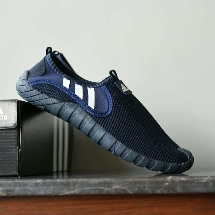 Sepatu Adidas Jawpaw Slip On Grade Ori Sport Outdoor Full Navy Dongker