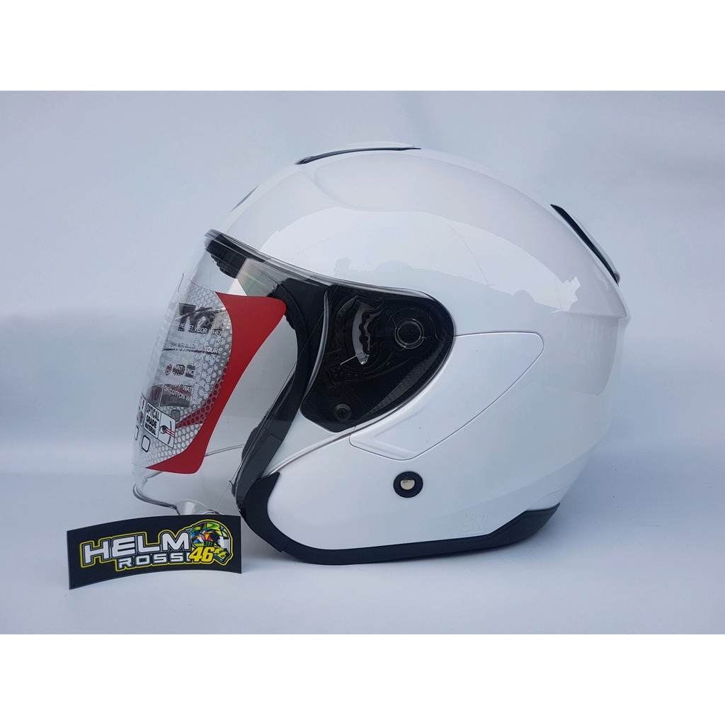 Jual HELM KYT KYOTO PUTIH SOLID POLOS ORIGINAL + FREE KARDUS Shopee Indonesia