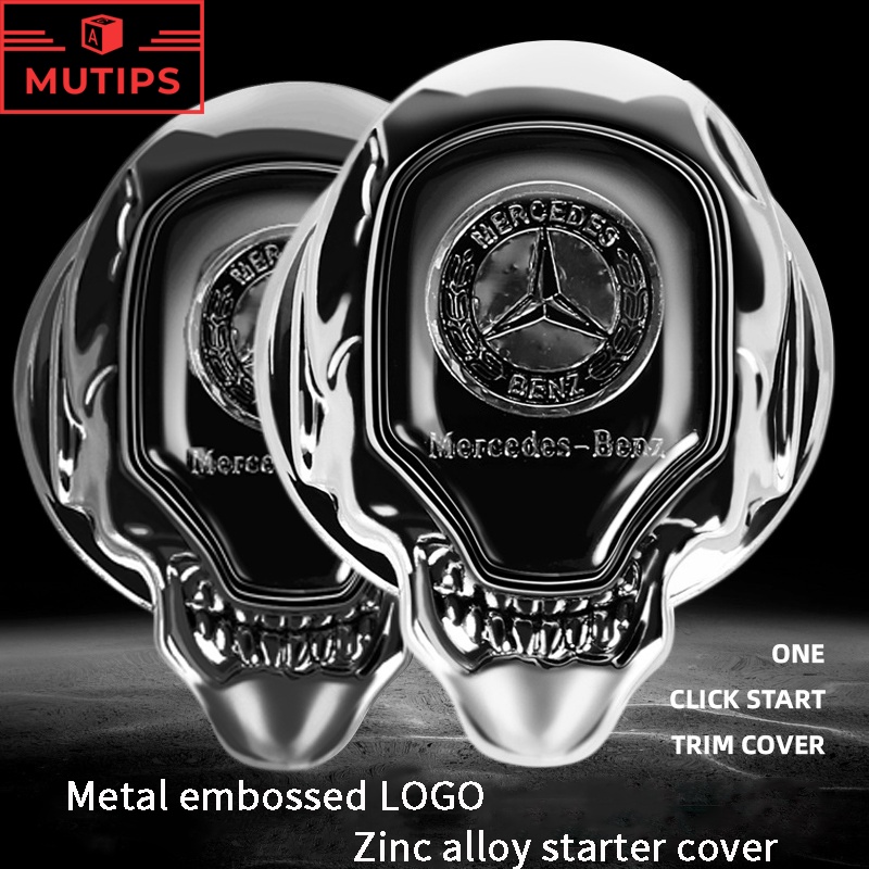 Cover Pelindung Tombol Start Stop Mesin Mobil Mercedes Benz Bahan Zinc alloy Untuk W222 W207 W211 W205 W206 W124 W213 W218 W204 W220