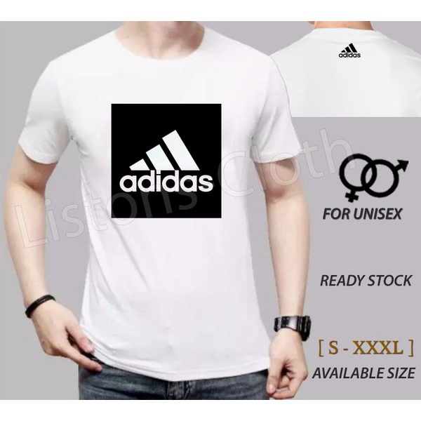 DI JUAL KAOS ADIDAS PUTIH BAJU DISTRO SPORT PRIA TSHIRT BRANDED KEREN